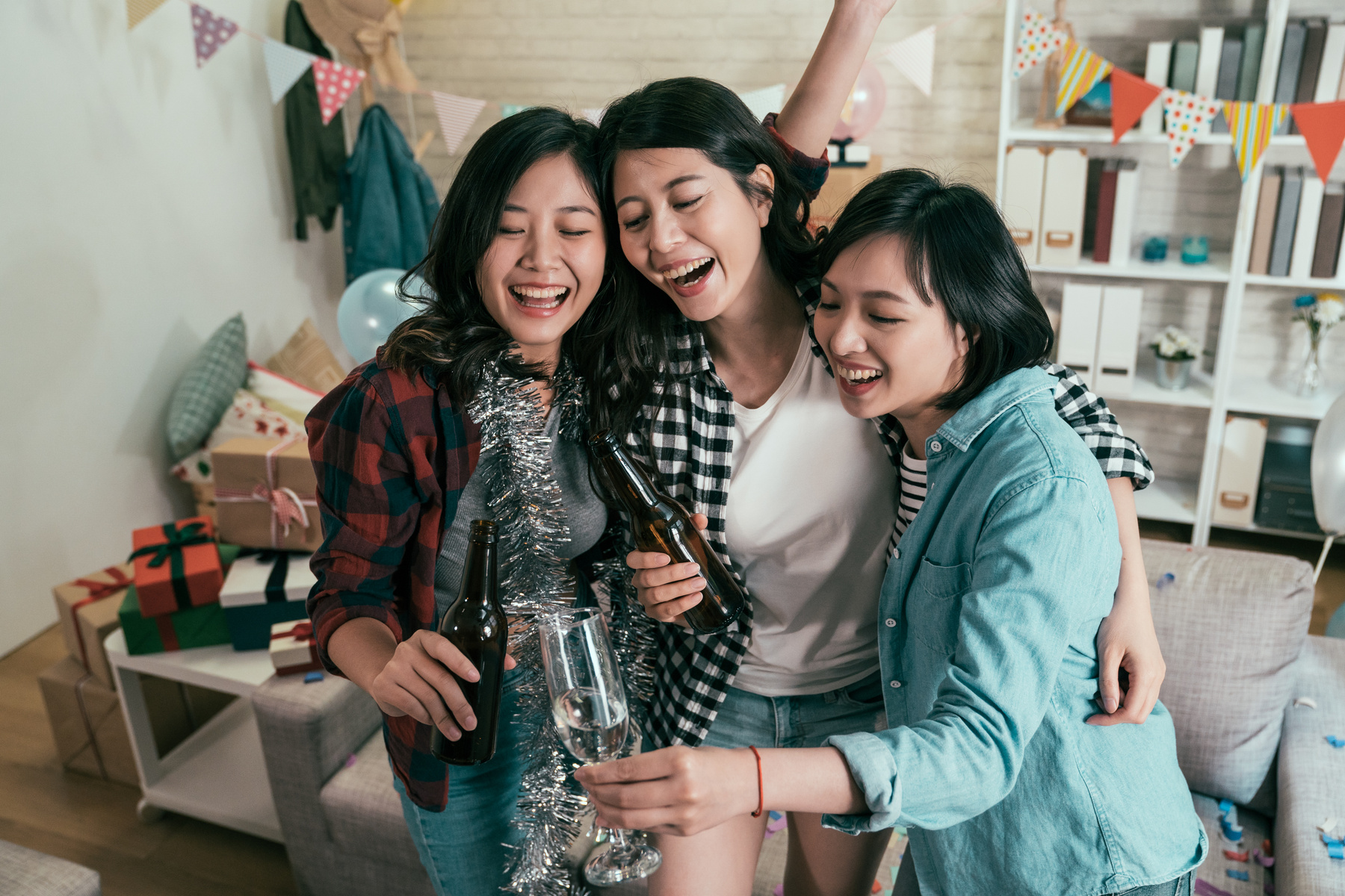 Ladies Celebrating Party at Home Cheers